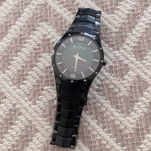 skagen black titanium